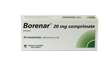 borenar|Borenar 20mg, 30 comprimate, Menarini。